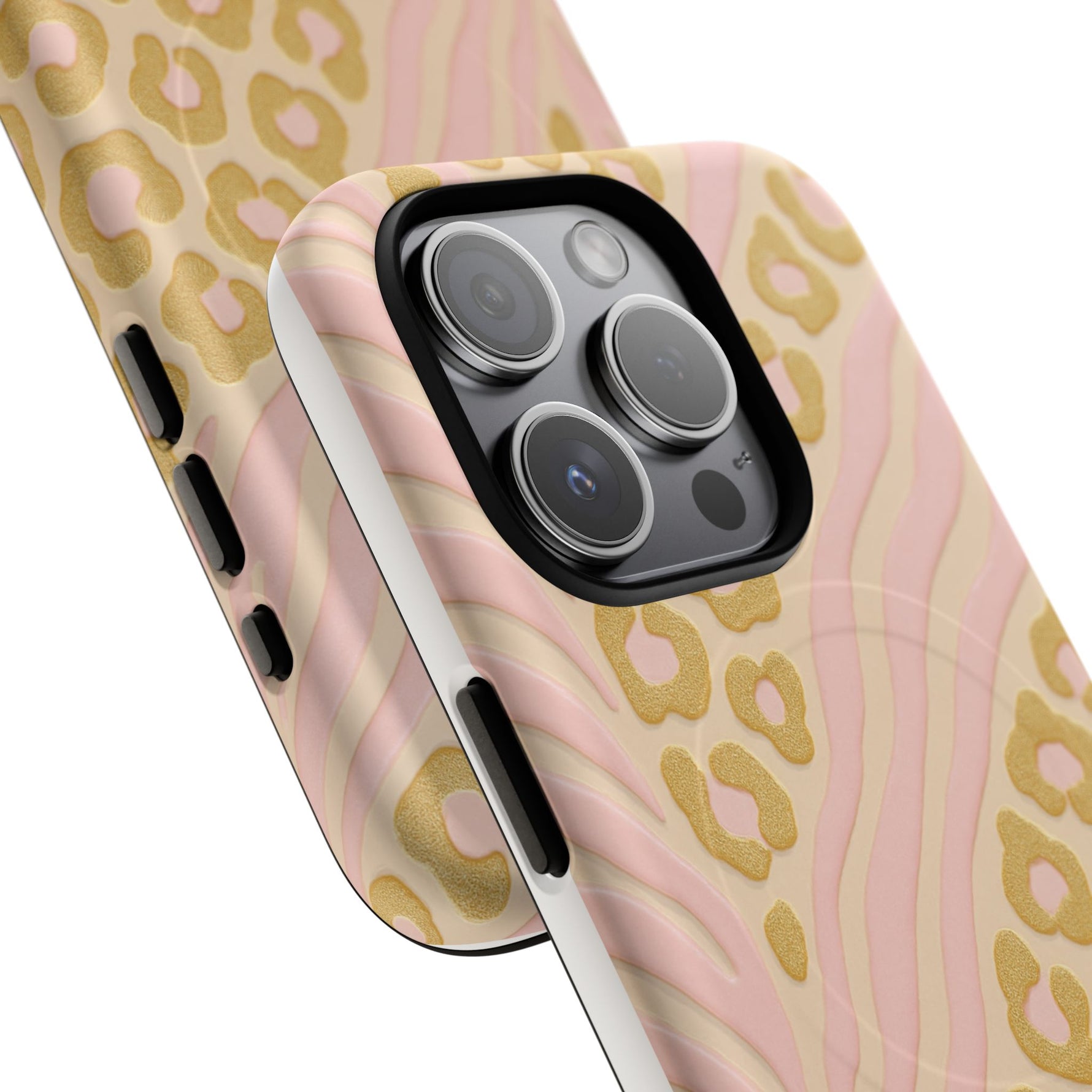 Pink Gold Leopard iPhone Case compatible with MagSafe - Shamo's