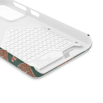 Holiday Gingerbread Phone Case with Card Holder — Festive Green Candy Cane Design  Shamo's