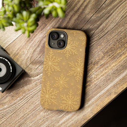 Golden Snowflake Holiday iPhone Case
