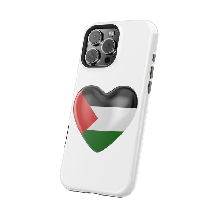 MagSafe Tough Cases with Palestinian flag in heart shape