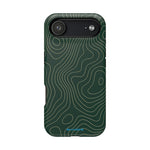 Topographic Green Magnetic Impact-Resistant iPhone Case | MagSafe compatible  Shamo's iPhone 17 Air / Matte
