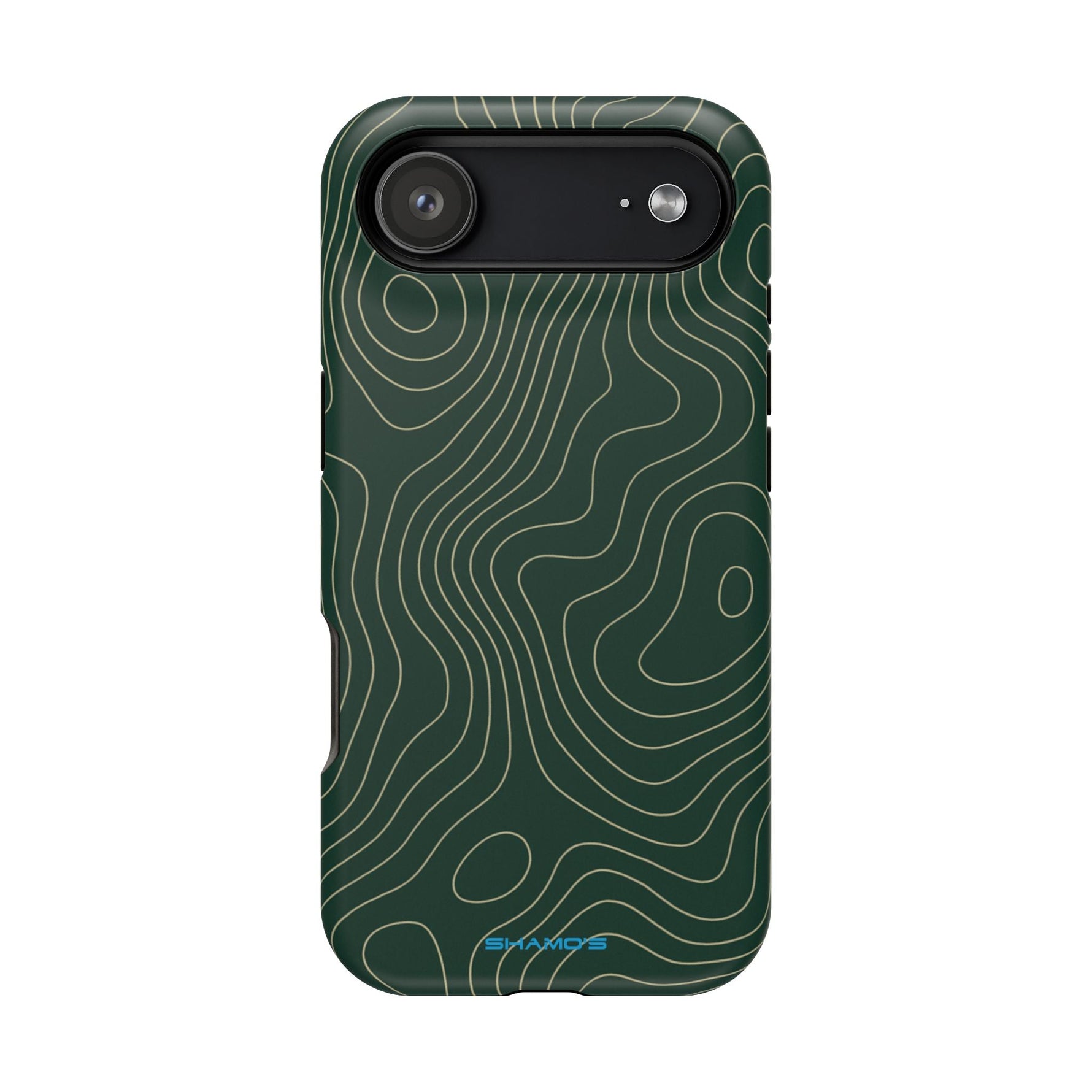 Topographic Green Magnetic Impact-Resistant iPhone Case | MagSafe compatible  Shamo's iPhone 17 Air / Matte