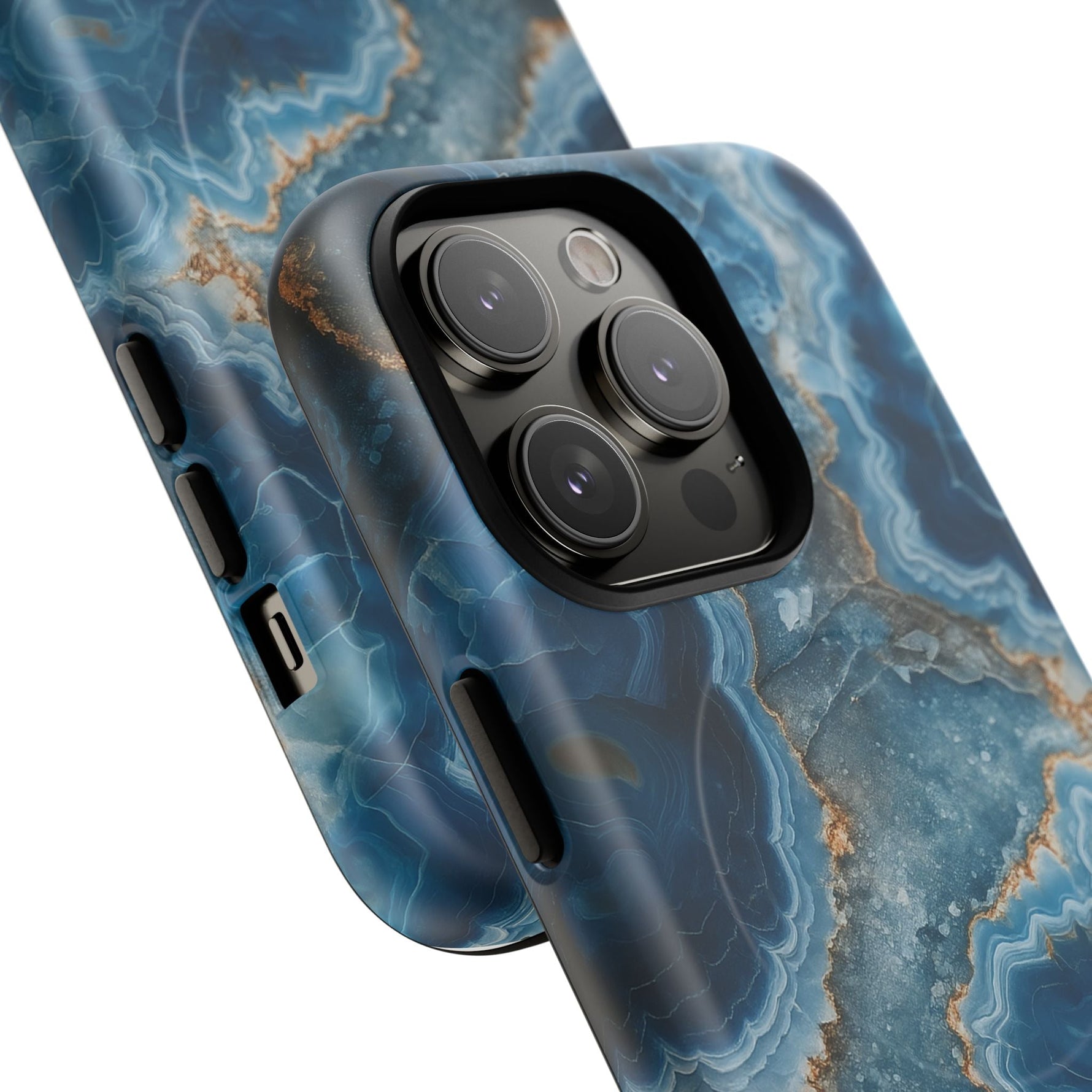 Blue Agate Marble iPhone Case —with MagSafe  Shamo's
