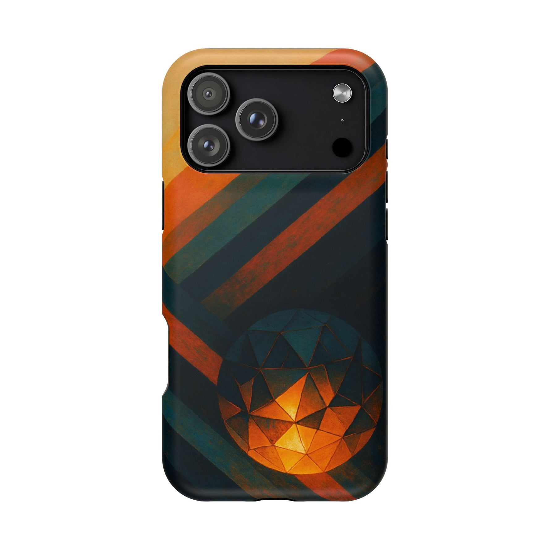 “Geometry of Becoming” Abstract iPhone MagSafe Case — Magnetic Impact-Resistant  Shamo's iPhone 17 Pro Max / Matte