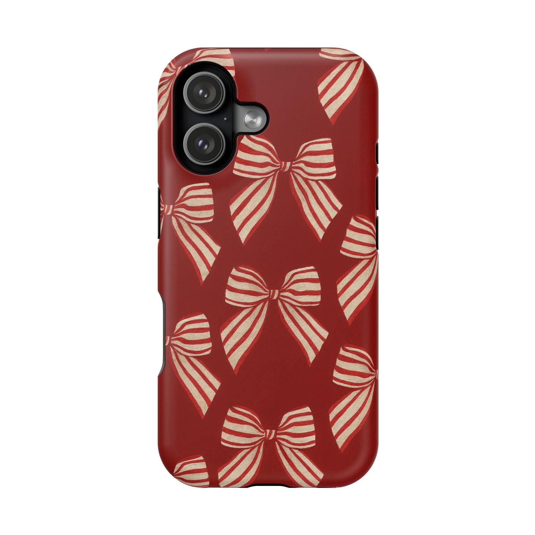 Holiday Red Bow iPhone Case — Impact‑Resistant iPhone Cover with MagSafe compatibility  Shamo's iPhone 17 / Matte