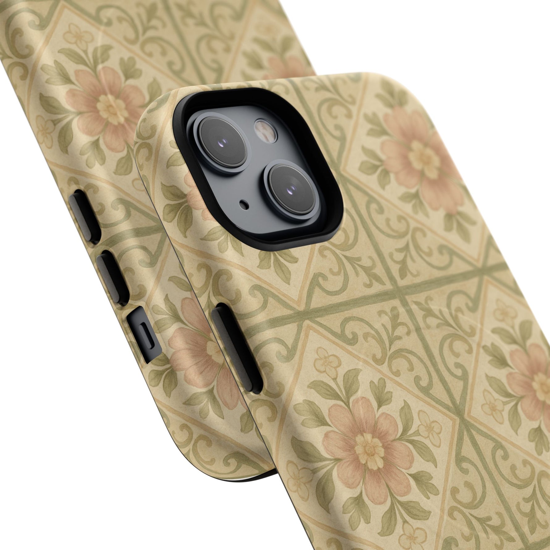 Vintage Rustic Foral Tiles iPhone Case | MagSafe - Shamo's