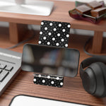Polka Dot Phone Stand — Black & White Mobile Display Stand