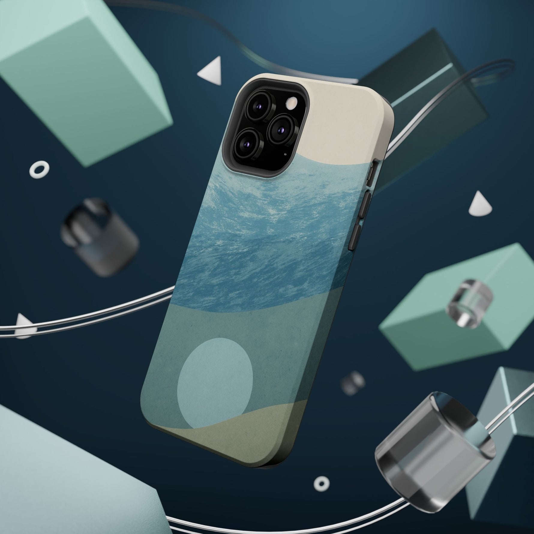 “Calm Over Chaos” Abstract Ocean Wave iPhone Case | MagSafe Compatible  Shamo's