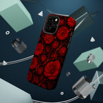 Melted Lava Dark Red Floral iPhone Case — MagSafe Compatible  Shamo's