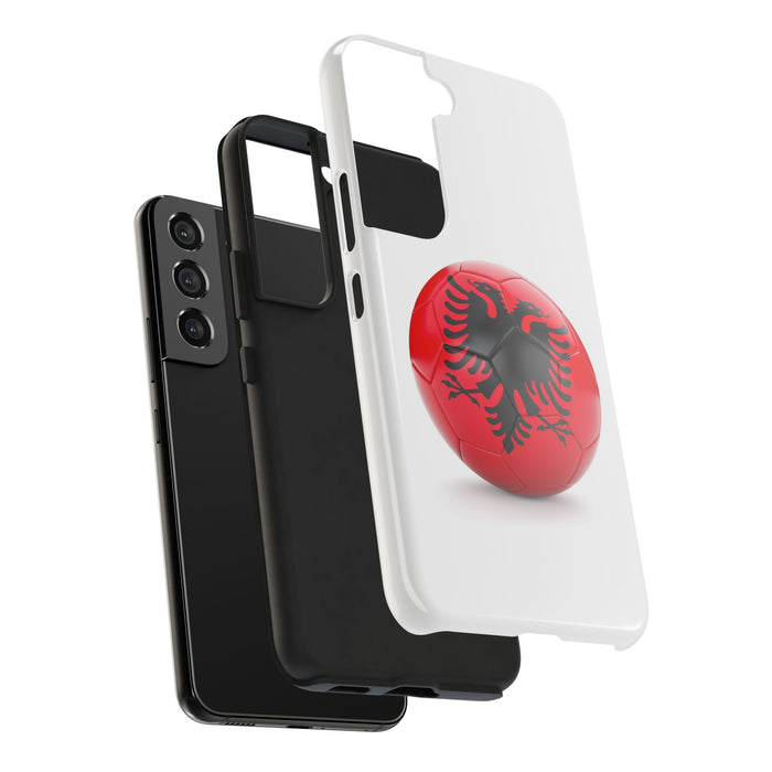 Tough Phone Cases with Albanian soccer flag