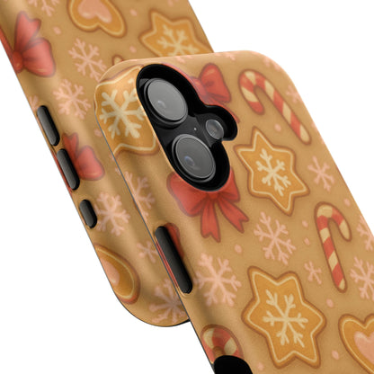 Candy Cane & Gingerbread Holiday iPhone Case — Impact-Resistant