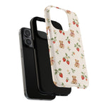 Strawberry Teddy iPhone Case with MagSafe