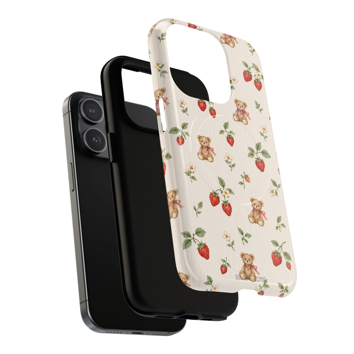 Strawberry Teddy iPhone Case with MagSafe