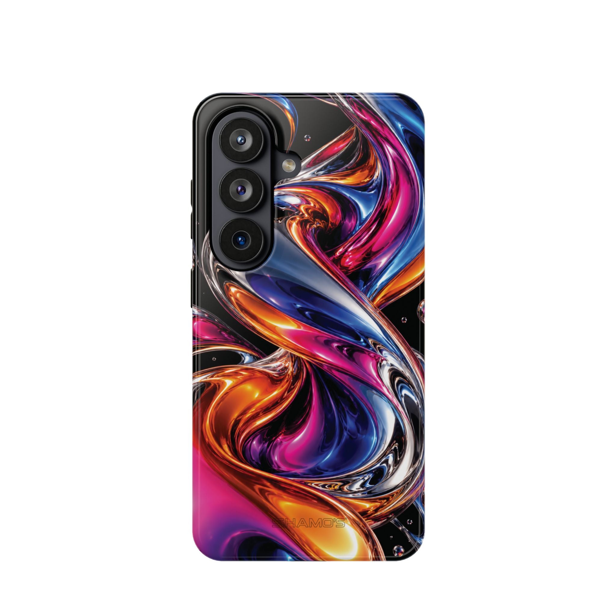 Liquid Aurora MagSafe Phone Case – Colorful Chrome-Effect Swirls | Glossy