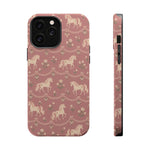 Rose Ponies MagSafe Phone Case, glossy iPhone 13 Pro Max, rear and side profile