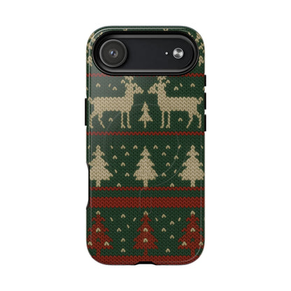Holiday Knit Reindeer MagSafe Tough iPhone Case