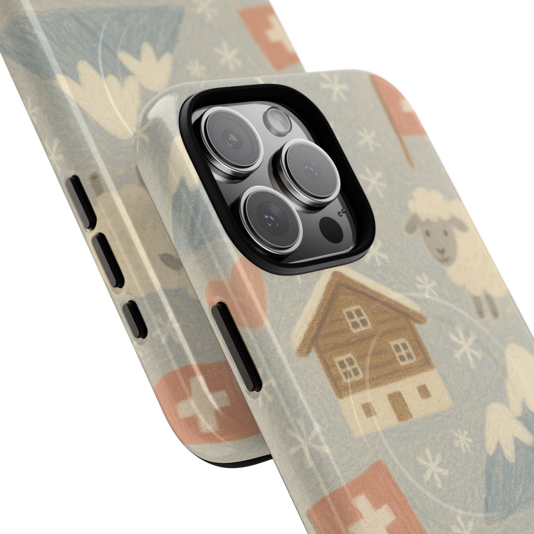 Swiss Chalet Sheep Pattern Tough MagSafe iPhone Case  Shamo's