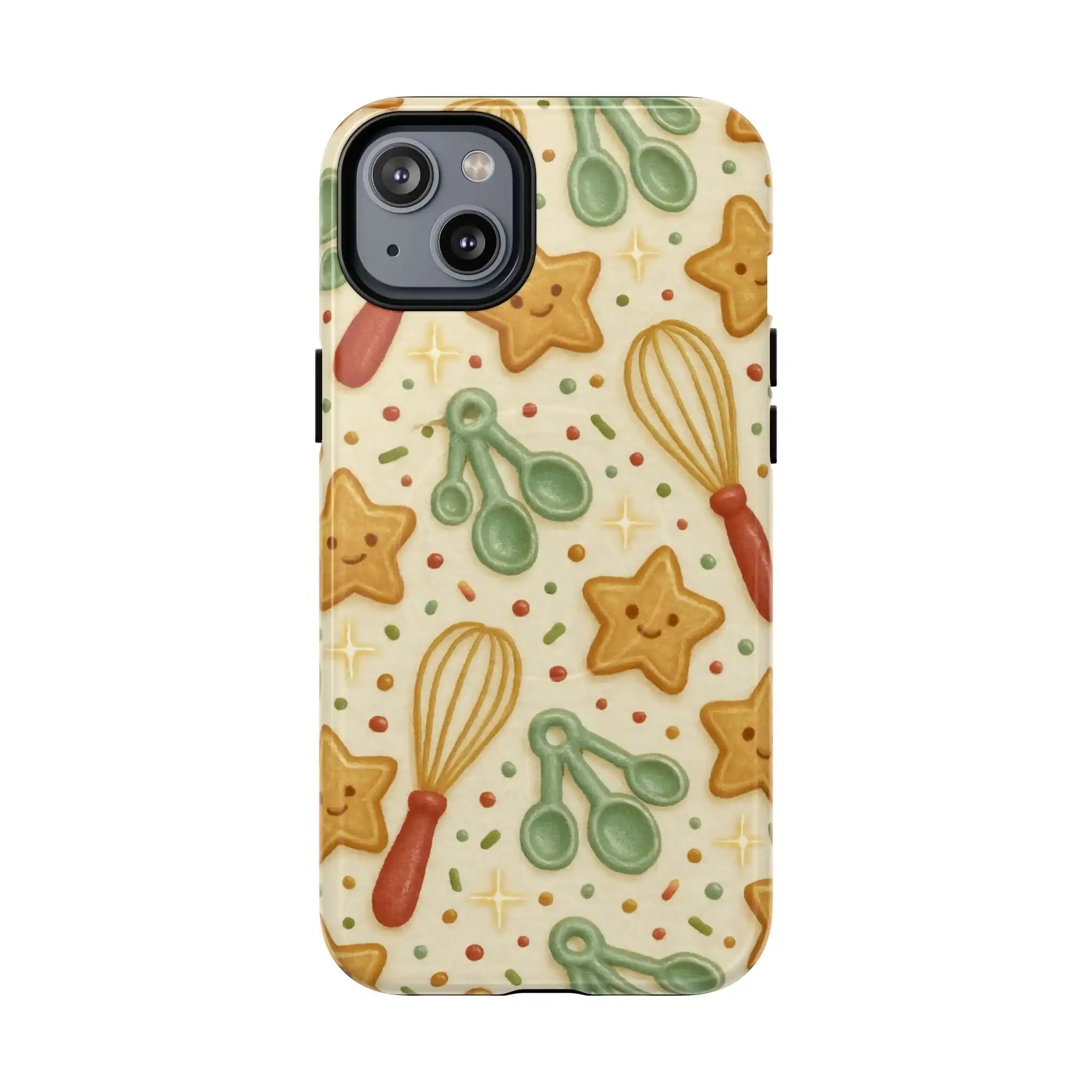 Baking Holiday iPhone Case — Cute Whisk & Cookie Pattern | compatible with MagSafe  Shamo's iPhone 14 Plus / Glossy