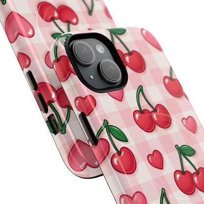 Y2K Cherries & Hearts iPhone Case | MagSafe