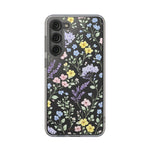 Clear Floral Impact-Resistant Phone Case — Pastel Wildflower Design