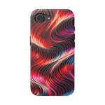 Abstract Red Wave Magnetic Impact-Resistant Phone Case | MagSafe