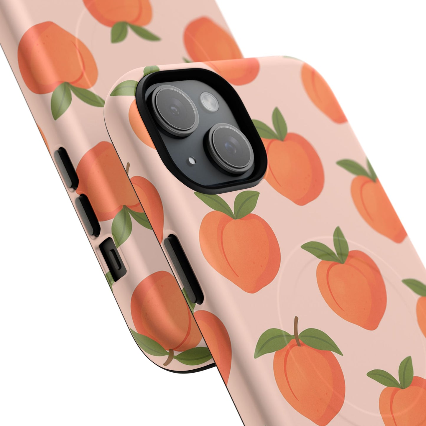 Peach Pattern Fruit Case for iPhone | MagSafe Compatible