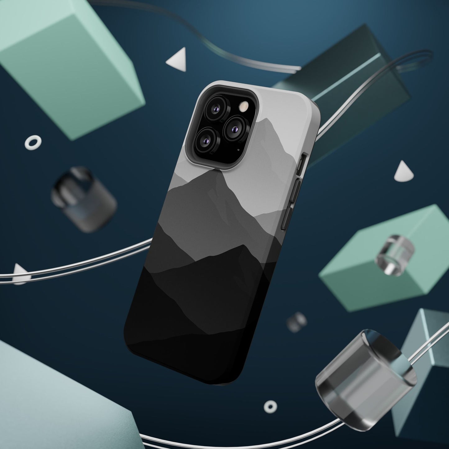 Monochrome Mountain Design iPhone Case | MagSafe  Shamo's