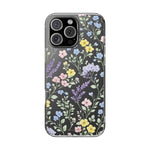 Clear Floral Impact-Resistant Phone Case — Pastel Wildflower Design