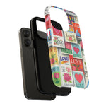 Vintage Romantic Love Stamp iPhone Case | Tough Protection + MagSafe