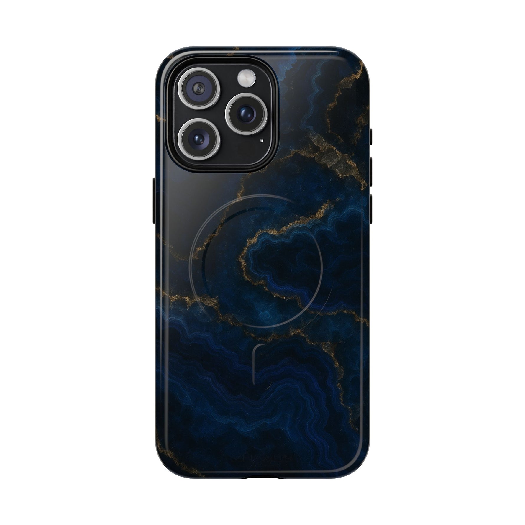 Midnight Marble iPhone Case with MagSafe - iPhone 15 Pro Max / Glossy - Shamo's