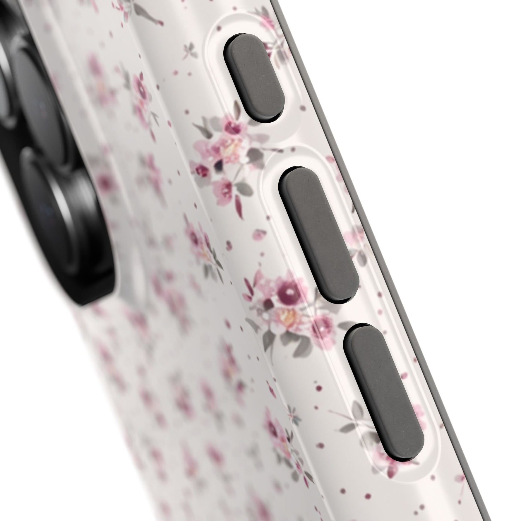 Rosebud Floral Tough iPhone Case | Pink Vintage Flower Protective Cover
