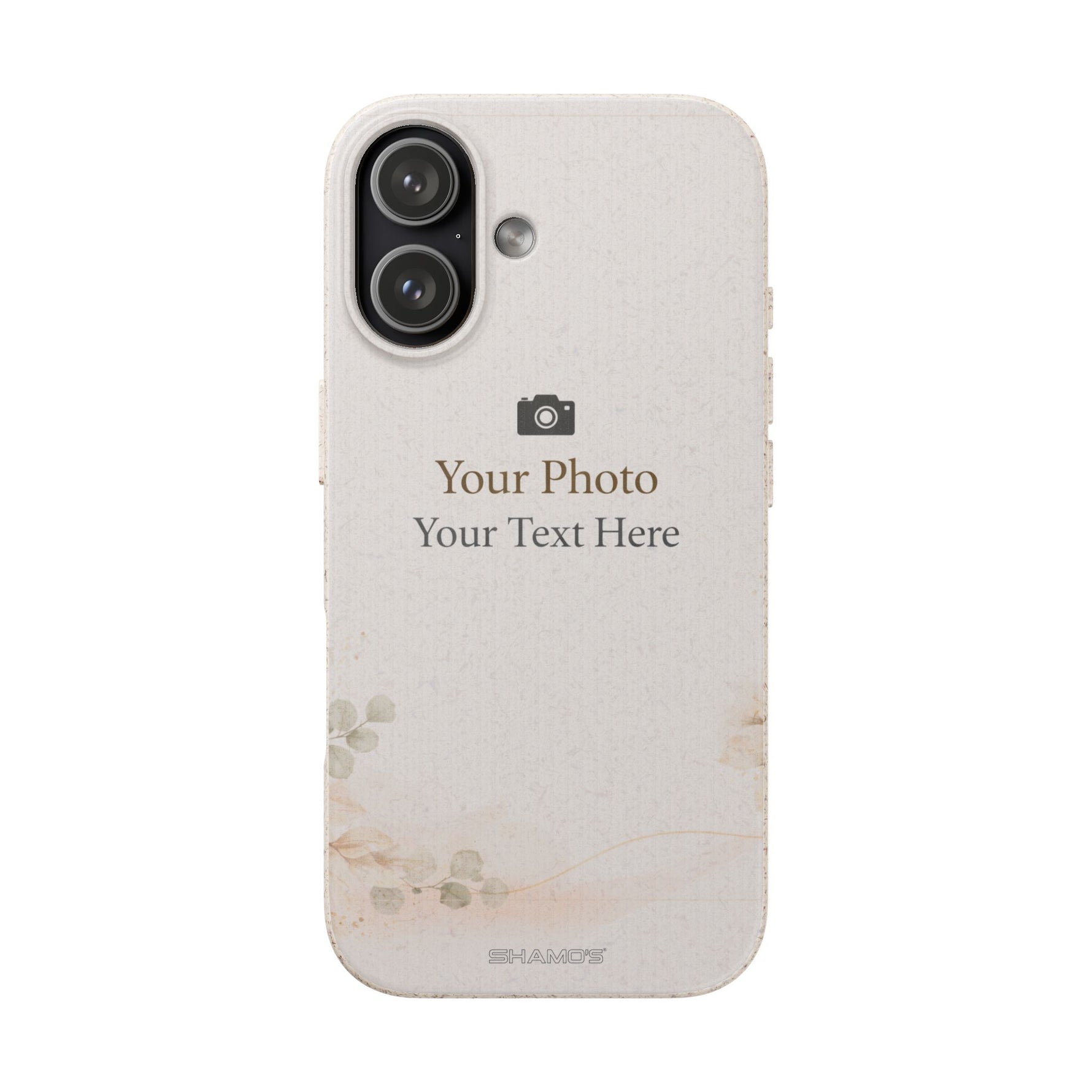 Personalizable Biodegradable Custom Phone Case | Add your own Photo and Text - iPhone 17 - Shamo's