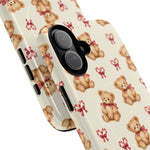Coque iPhone Ourson des fêtes et sucres d’orge en forme de cœur avec MagSafe