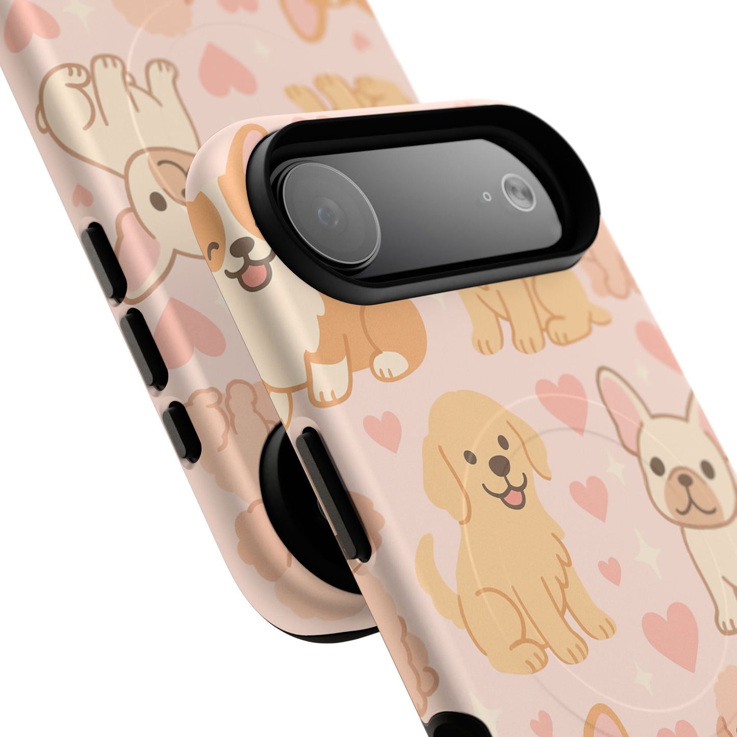 Puppies & Hearts iPhone Case compatible with MagSafe