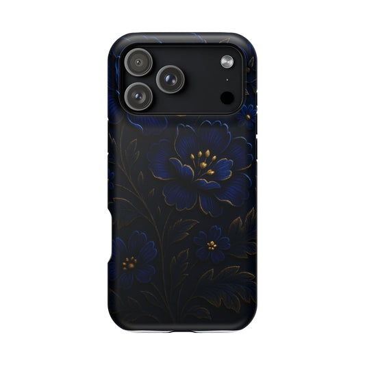 3D Velvet Night Flower iPhone Case | MagSafe