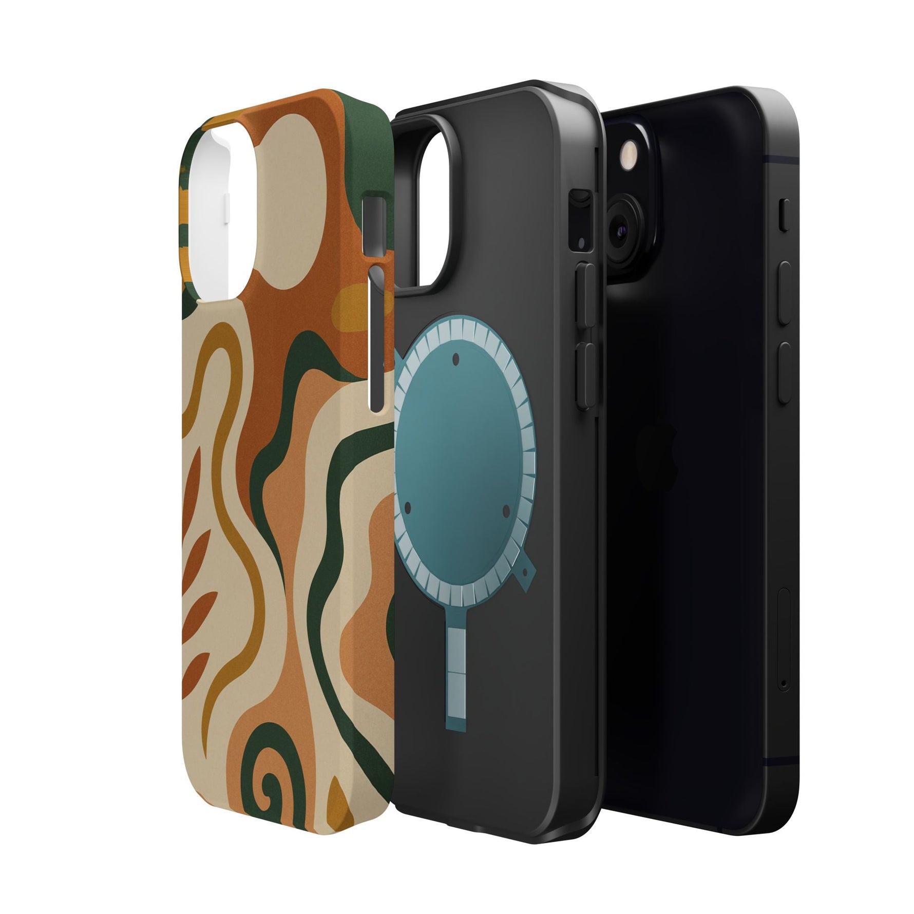 Abstract Earth-Tone Impact iPhone Case — MagSafe  Shamo's