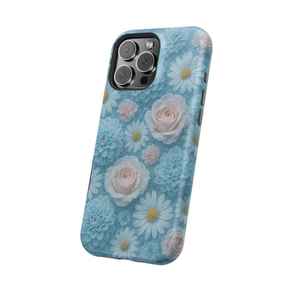 Frozen Floral Rose & Daisy Impact iPhone Case | MagSafe compatible  Shamo's
