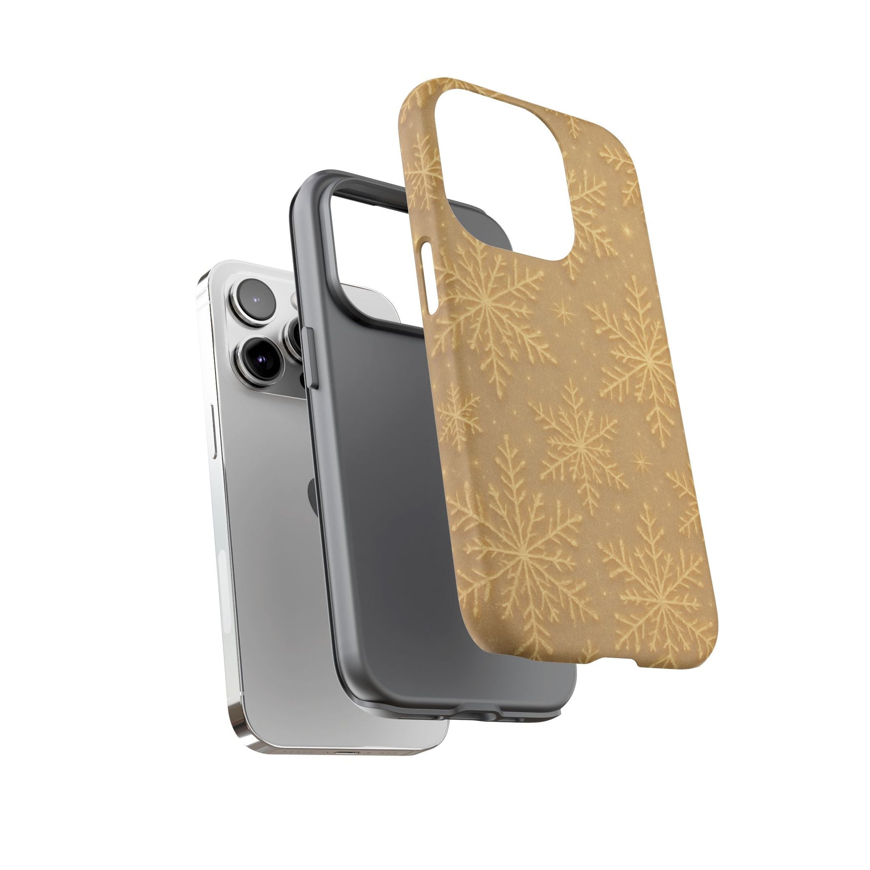 Golden Snowflake Holiday iPhone Case  Shamo's