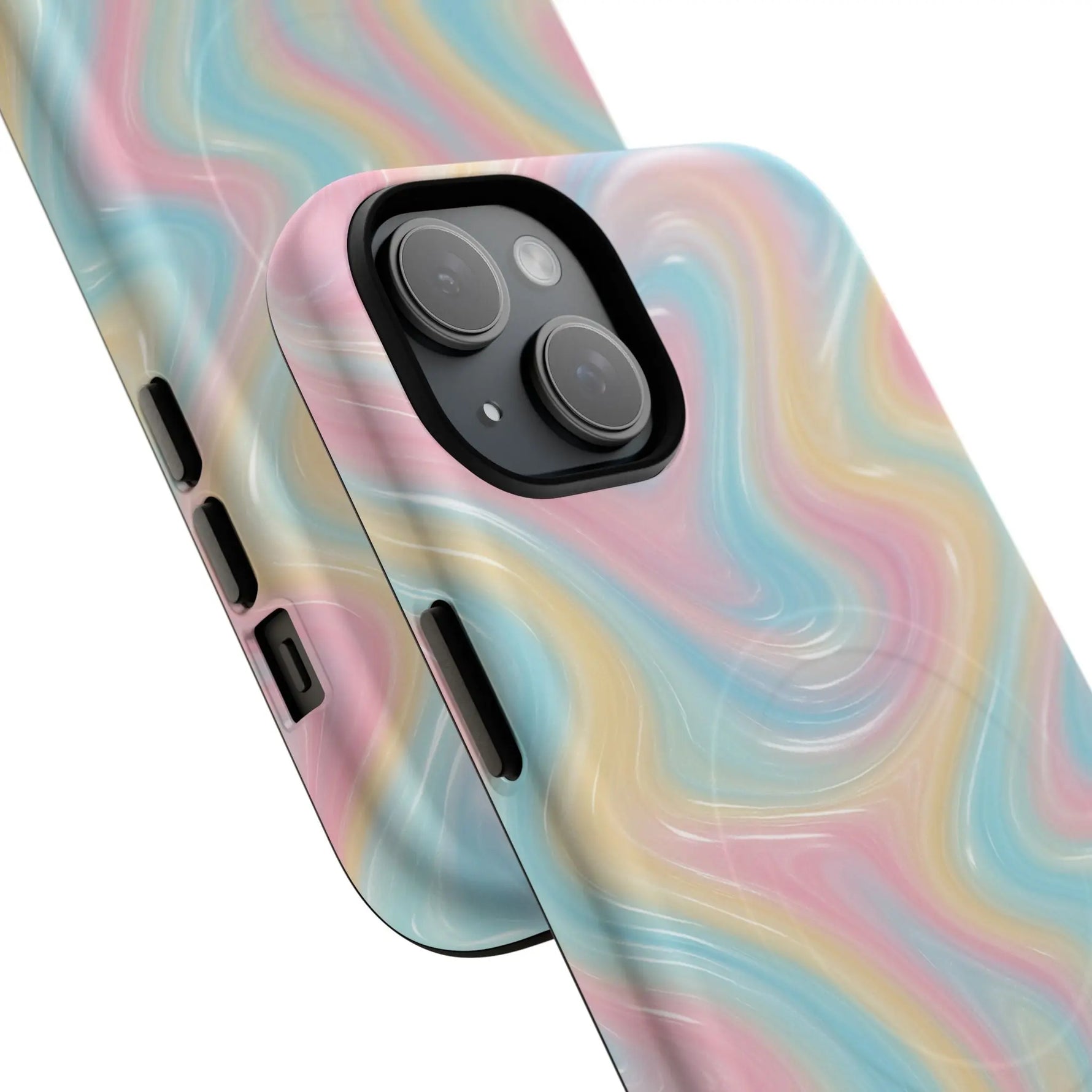 Rainbow Marble Swirl iPhone Case with MagSafe - Shamo's