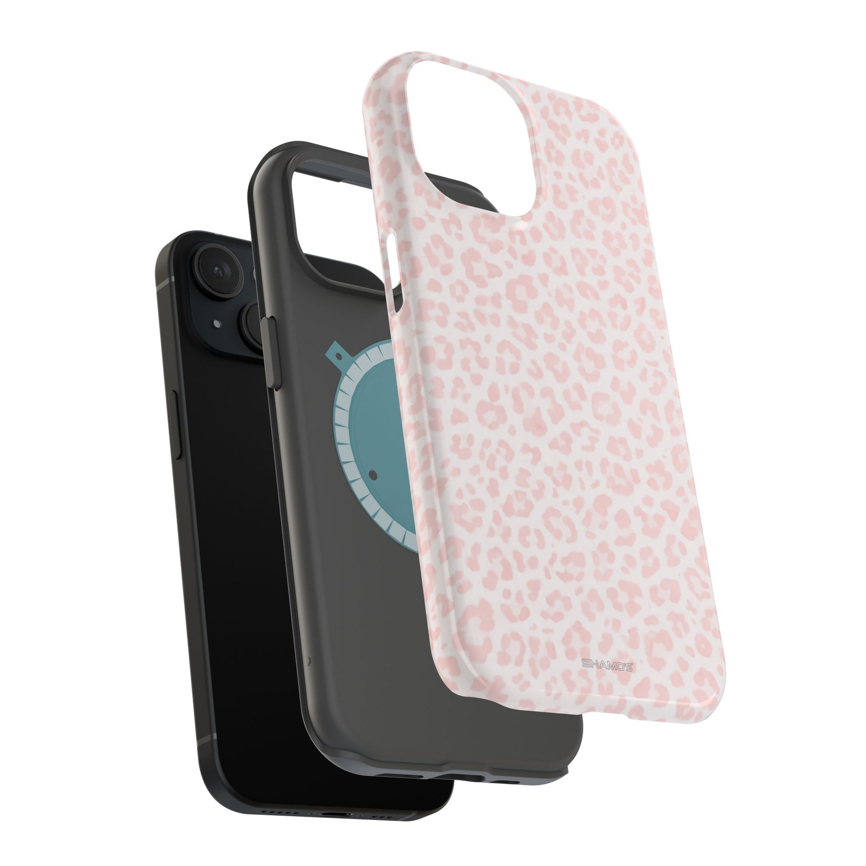 Pink Leopard Impact-Resistant iPhone Case | MagSafe