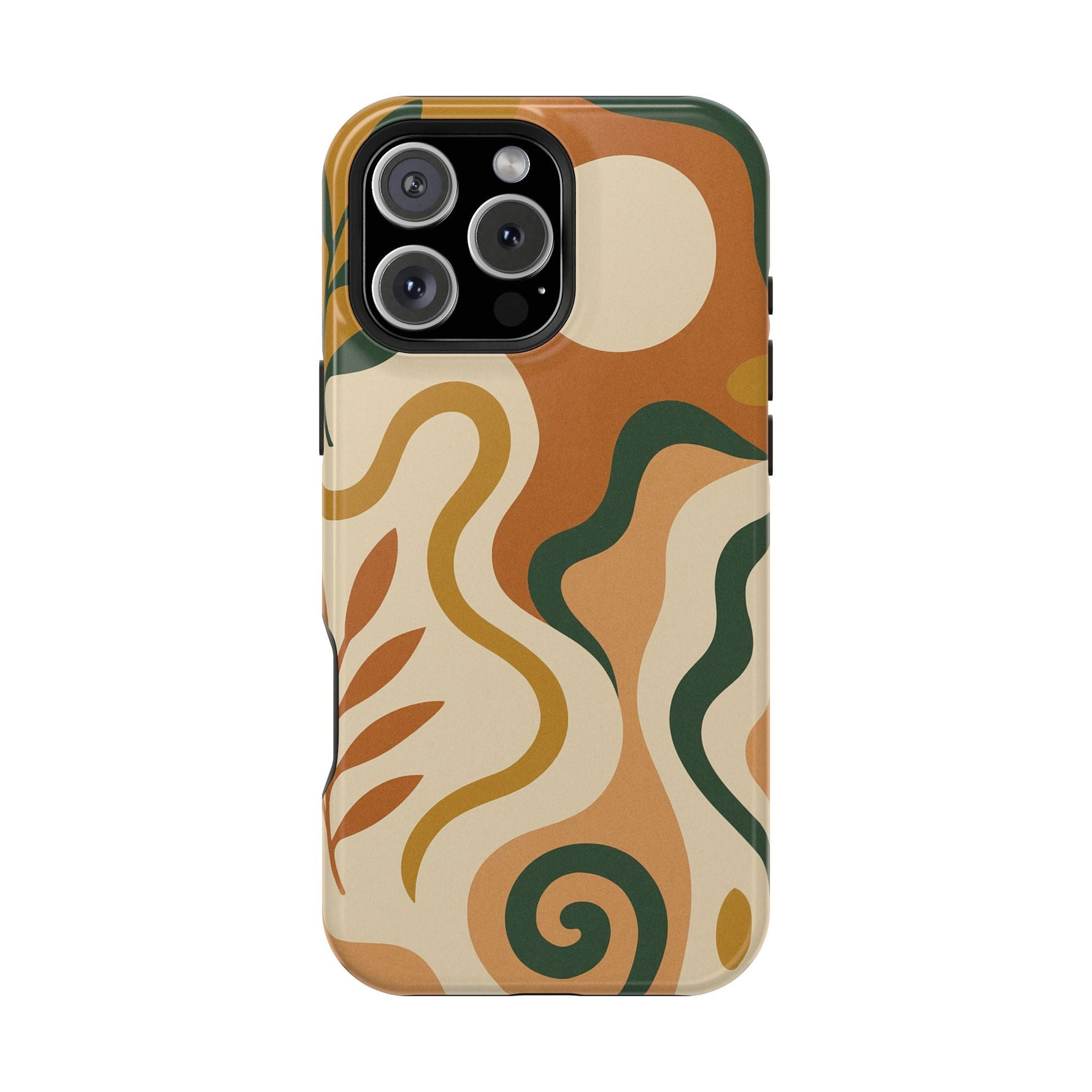 Abstract Earth-Tone Impact iPhone Case — MagSafe  Shamo's iPhone 16 Pro Max / Glossy