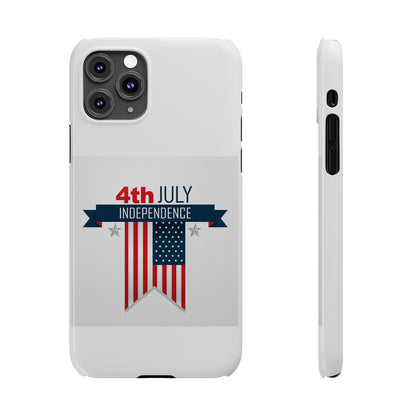 Slim Phone Cases with 4th of July writing for iPhone 17 and more
