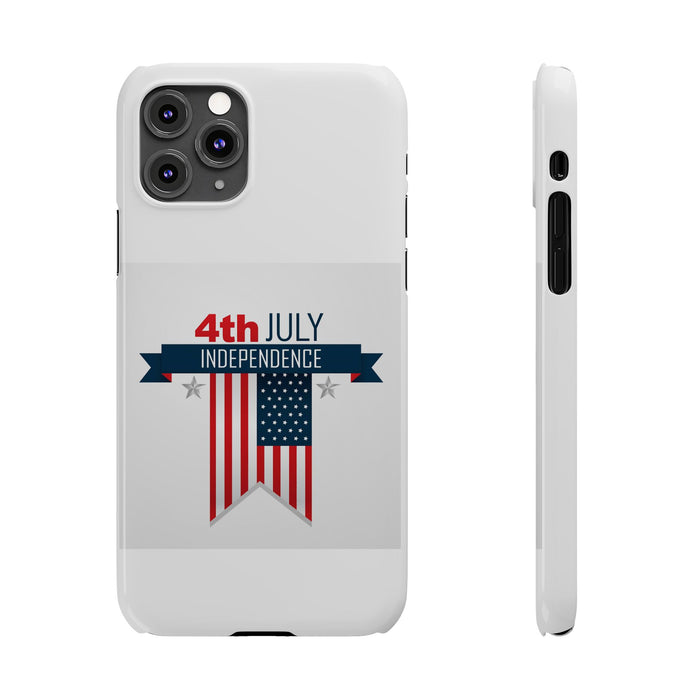 Slim Phone Cases with 4th of July writing for iPhone 17 and more