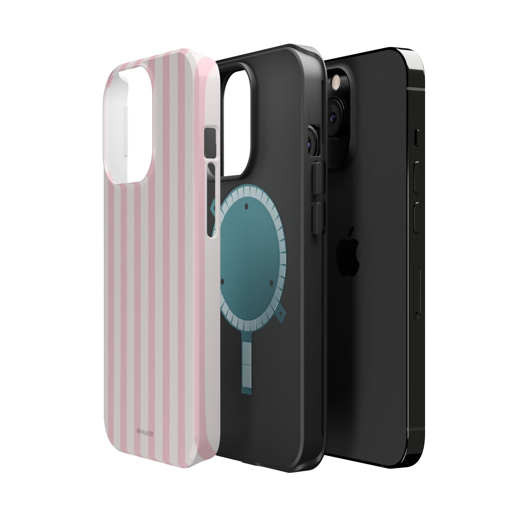 Pink Stripe Impact-Resistant Phone Case | MagSafe