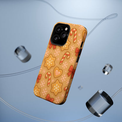 Candy Cane & Gingerbread Holiday iPhone Case — Impact-Resistant