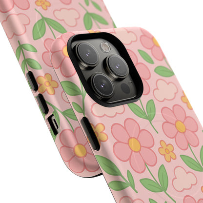 Floral Tough MagSafe Magnetic Phone Case - Stylish Protection for Your Device