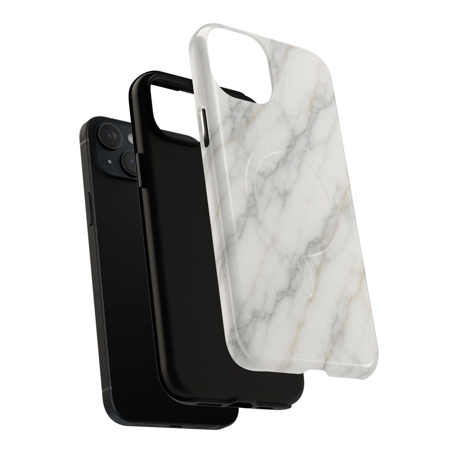 Classic White Marble iPhone Case with MagSafe - Shamo's
