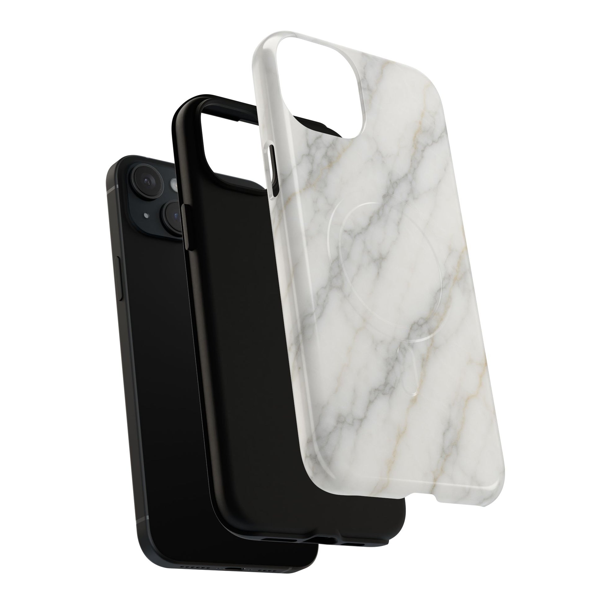 Classic White Marble iPhone Case with MagSafe - Shamo's