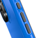Cobalt Pop Blue Solid Color Impact-Resistant iPhone Case | Slim Shockproof MagSafe-Compatible