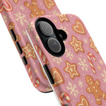 Pink Gingerbread Holiday iPhone Case with MagSafe compatibility  Shamo's